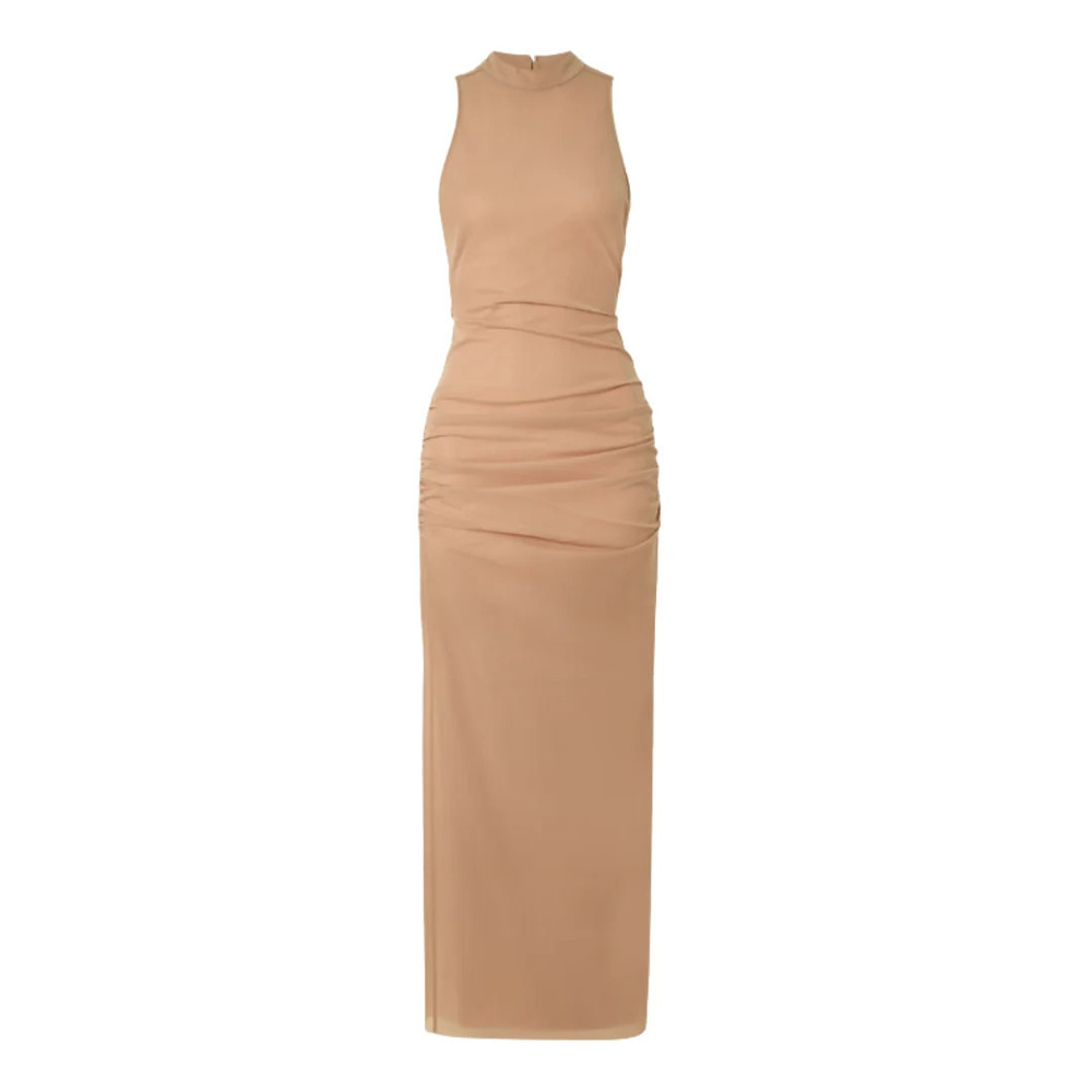 NWT SIR Ruby Open-Back Gathered Crepe Midi Dress